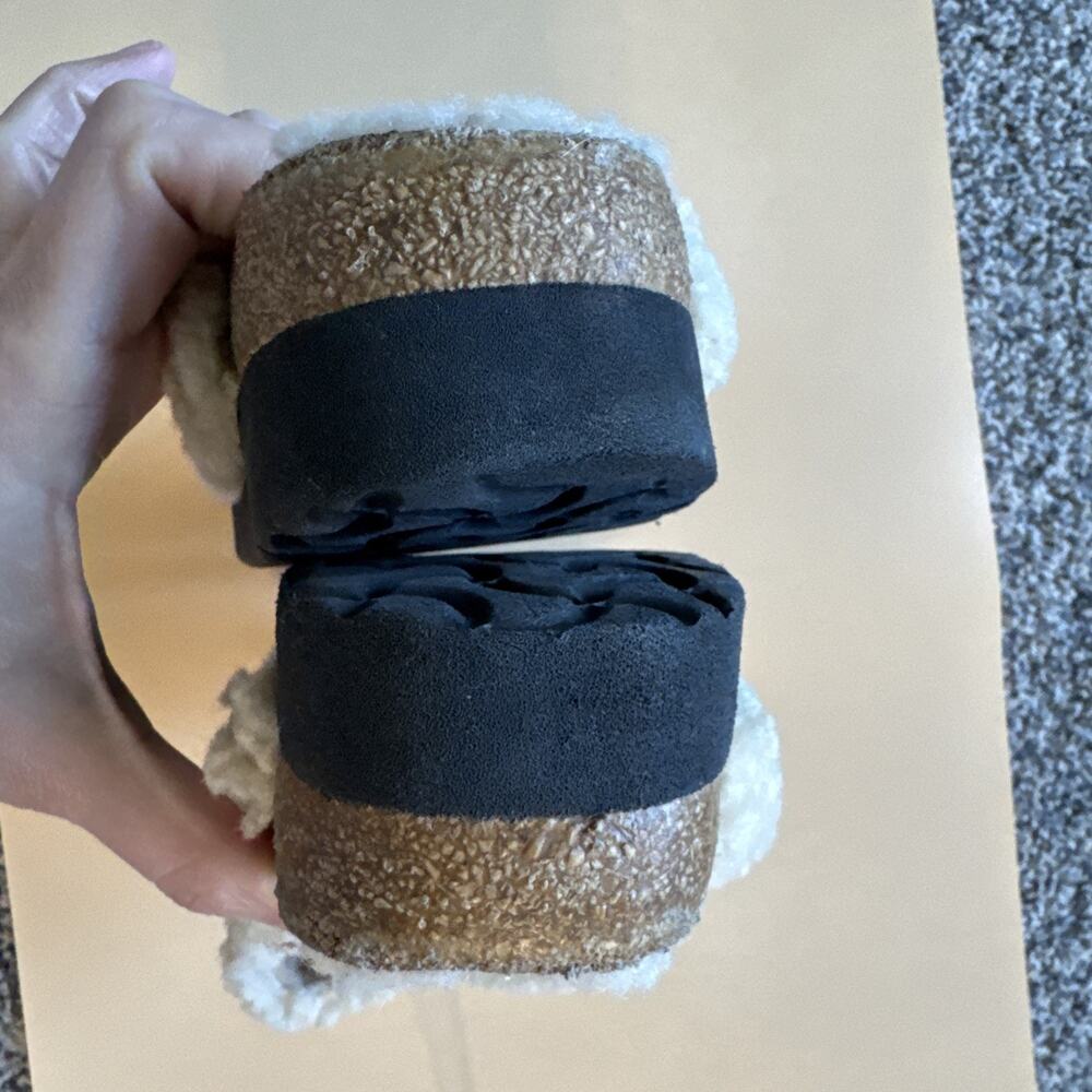 Papillio by Birkenstock Arizona Shearling Slides Size 41 (US 10-10.5) Tan - Picture 8 of 10